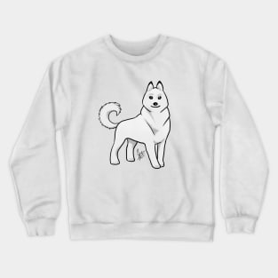 Dog - Siberian Husky - White Crewneck Sweatshirt